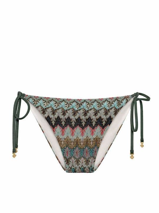 Bikini Slip with Laces Green