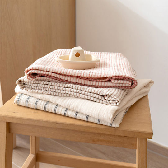 Bemini Nursery Swaddling Blanket Cotton Beige 80x100cm