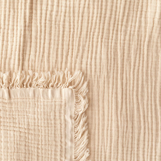 Bemini Nursery Swaddling Blanket Cotton Beige 80x100cm