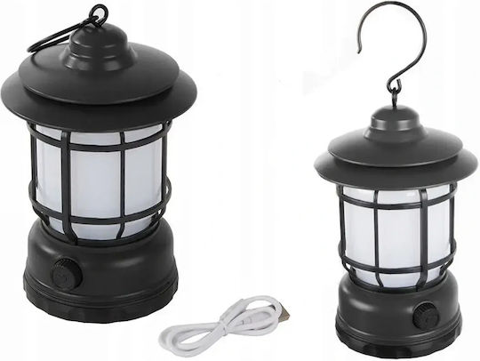 Verk Group Φανάρι Led Επαναφορτιζόμενο για Camping Μαύρο
