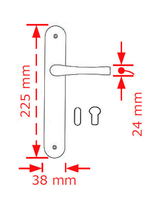 Κουλικίδης Πόμολο Μεσόπορτας Πλάκα Α42 Ζεύγος Κουλικίδης Πόμολο Μεσόπορτας Πλάκα Α42 Ζεύγος