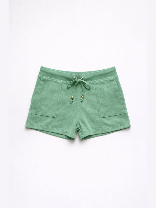 Damen Terry Shorts Grün
