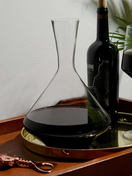 Viski Raye Angled Crystal Wine Decanter with Stopper 1800ml