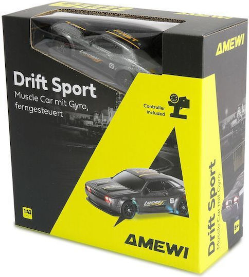 Amewi Drift Sport Muscle Car Gyro 4wd 1:43 Rtr Grau 6+