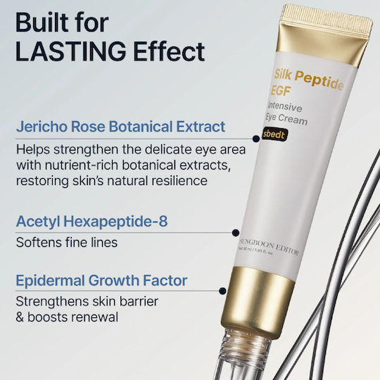 Sungboon Editor Silk Peptide EGF Κρέμα Ματιών για Ενυδάτωση & Μαύροι Κύκλοι 30ml
