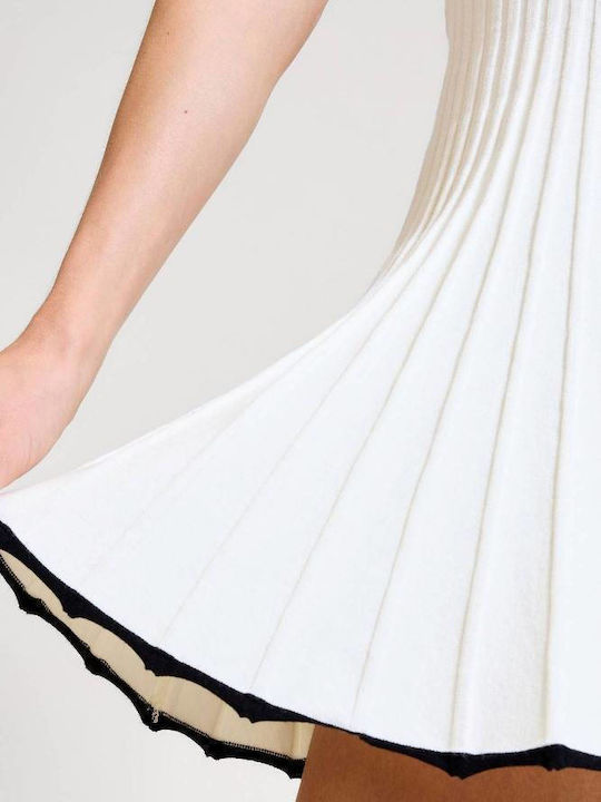 Summer Mini Athletic Sleeveless Off-White Dress