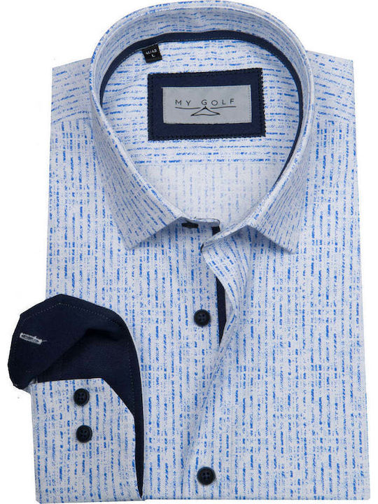 Long Sleeve Cotton Shirt in Regular Fit White