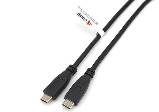 Equip USB 2.0 Cable USB-C male - USB-C 60W PD Μαύρο 0.3m 128832