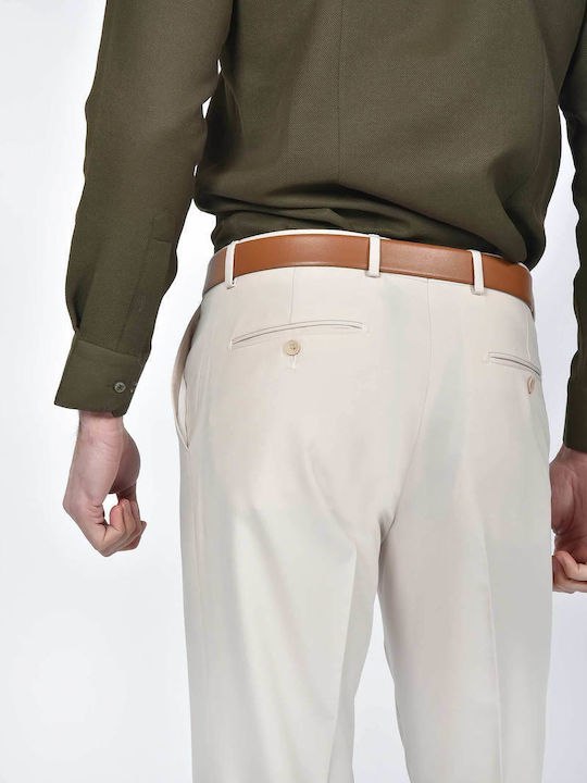 Herrenhose Anzug Elastisch Beiges