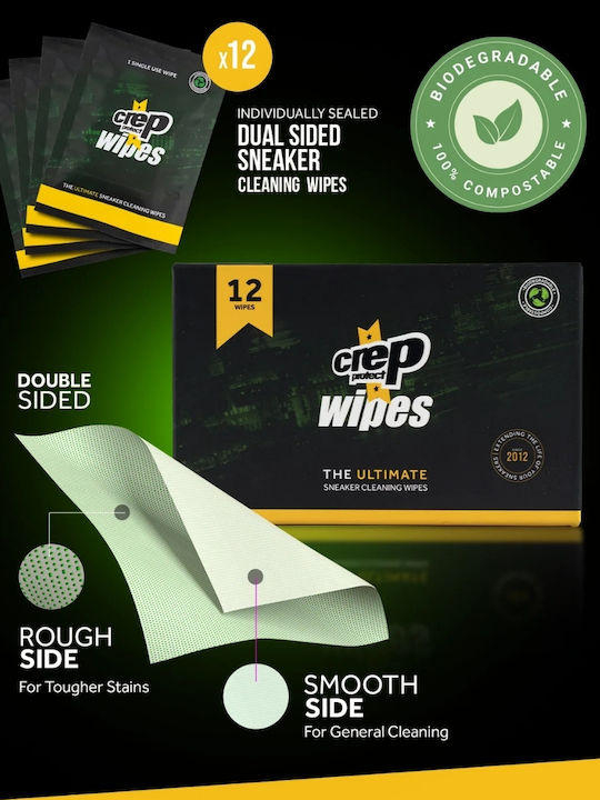 Crep Protect Wipes Καθαριστικό Παπουτσιών 12τμχ