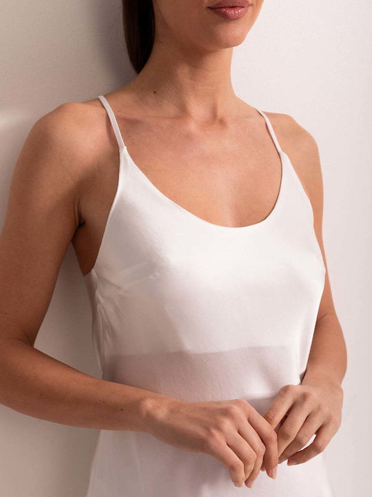 Sofiaman Sommerliches Damen-Nachthemd Weiß