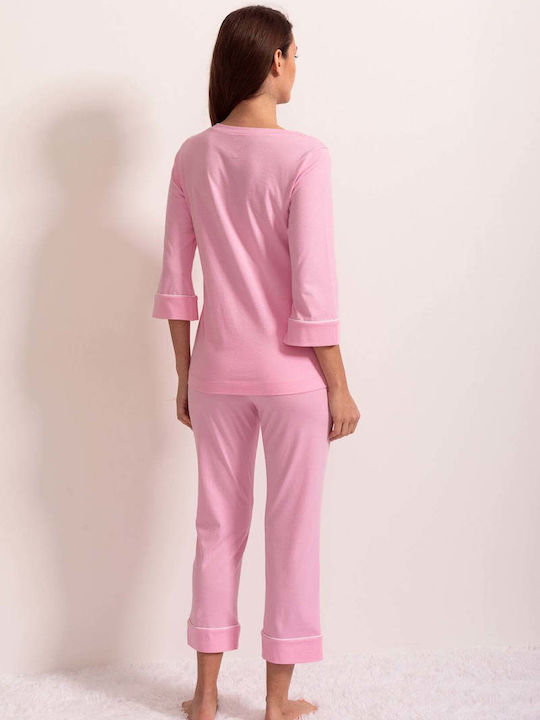 Sofiaman Sofiaman Damen-Schlafanzug-Set Baumwollene Flieder Sommer