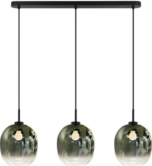 Viokef Mirror Lumini Suspendate Verde Calea Ferată cu Bază de Bec E27 90x150cm