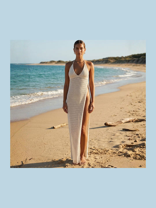 Chicret Women's Maxi Beach Dress Beige