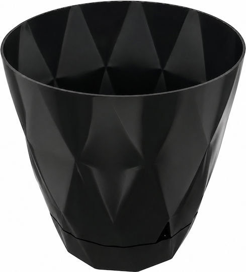 Violet House Pot Plastic Black