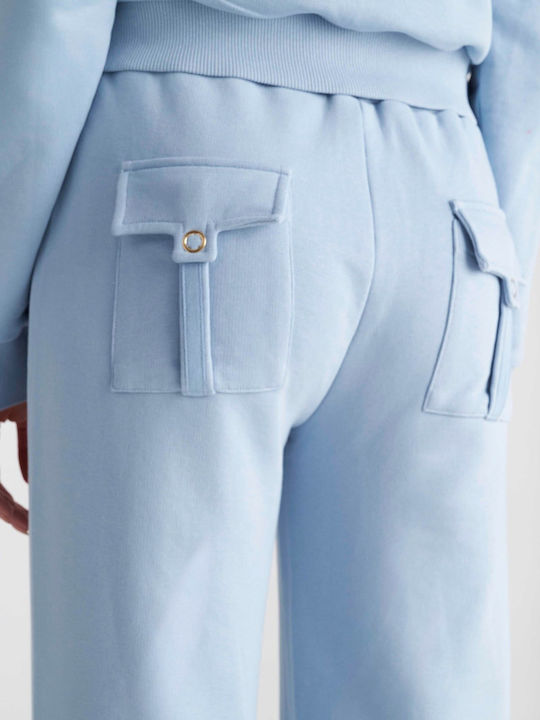 Damen Jogginghose Ausgestellt Blau