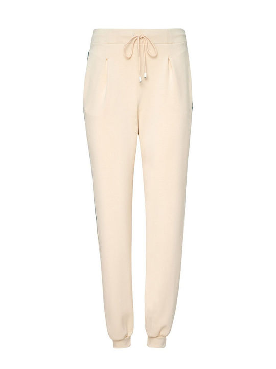 High Waist Wide Sweatpants White