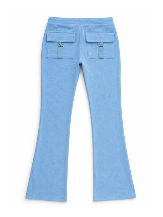 Pantaloni Trening Cu Pantaloni Evazați Albaștri