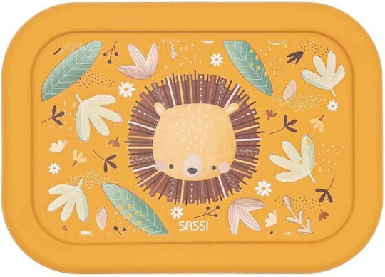 Sassi Junior Lion Παιδικό Σετ Φαγητού από Σιλικόνη 0.65lt Κίτρινο