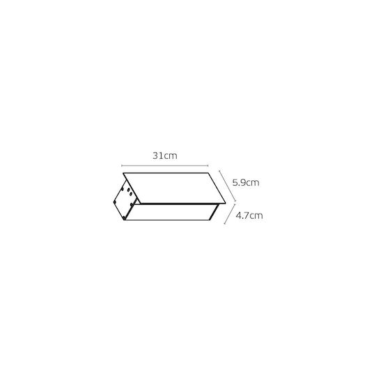 VK Lighting Wall-Mounted Outdoor LED Light 3000K 30cm