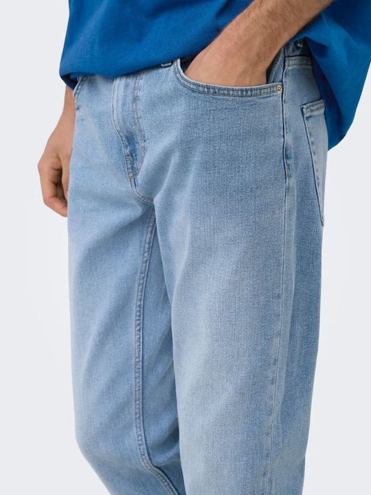 Men's Jeans Pants Light Blue Denim