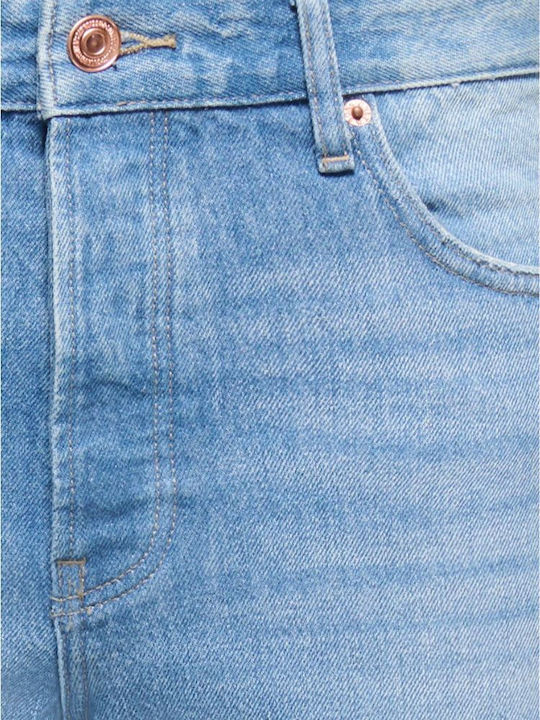 Men's Jeans Pants Straight Medium Blue Denim