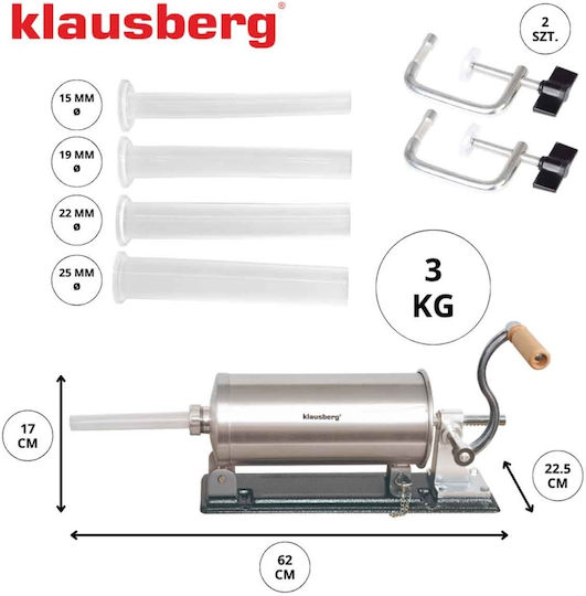 Handheld Sausage Stuffer 3kg Klausberg Kb-7928
