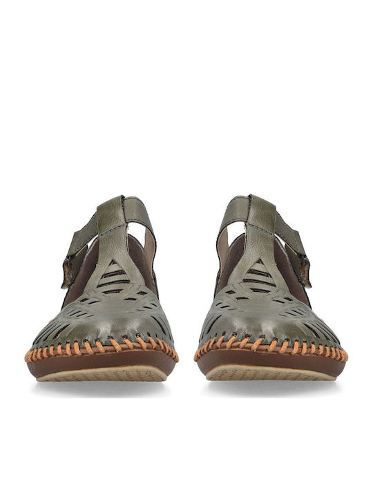 Leather Women's Anatomic Khaki Sandals