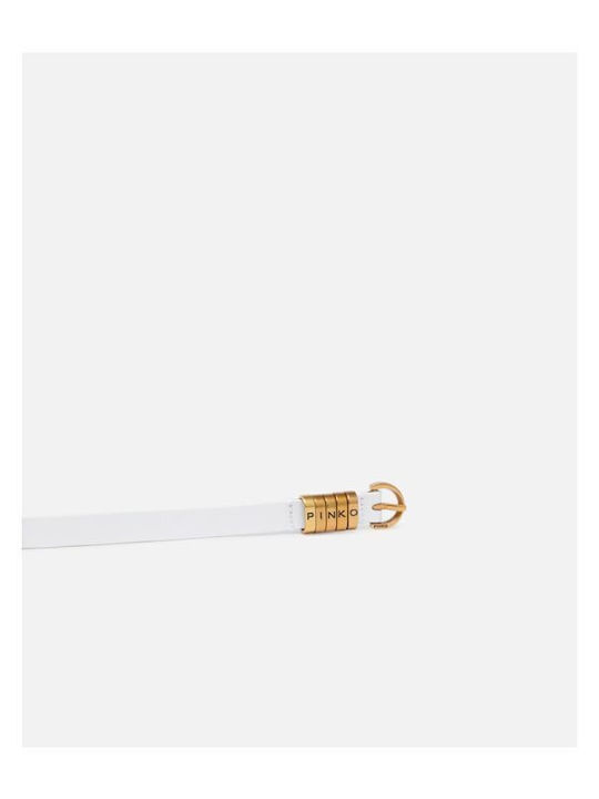 Leather Women's Belt White