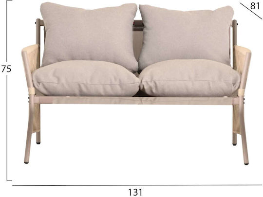 Garten- und Outdoor-Möbelsets Wohnzimmer Typsatz 4 Stück Champagner mit Kissen Garten- und Outdoor-Möbelsets Wohnzimmer Typsatz 4 Stück Champagner mit Kissen