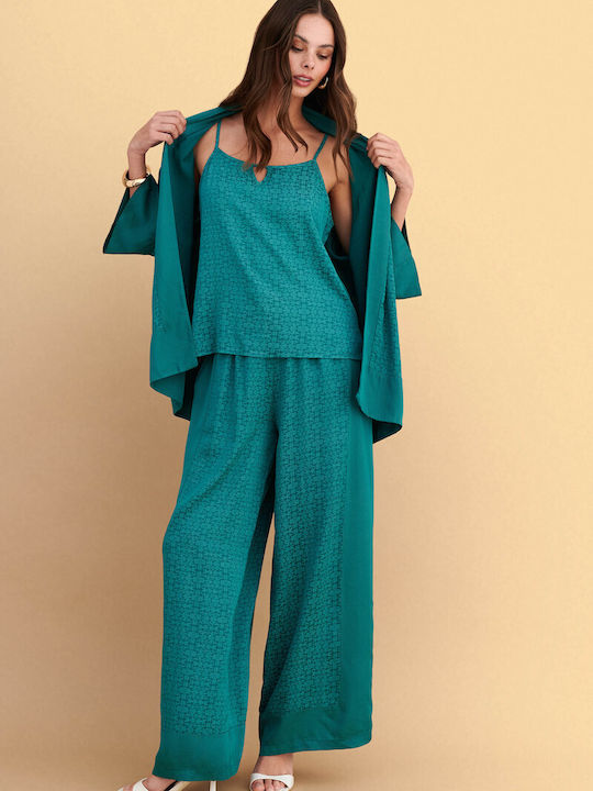 Attrattivo Damen Kimono Blau