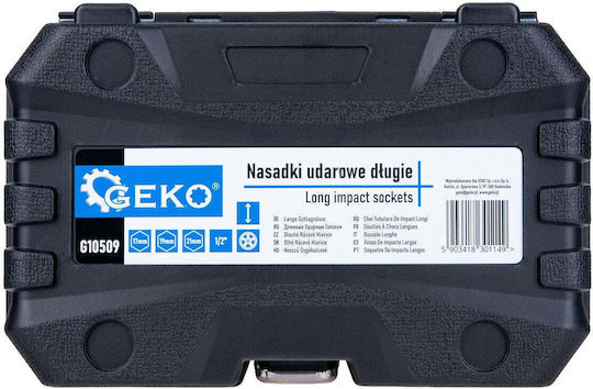 Geko Long Sockets with 1/2" Frame Host Set 3 Pieces