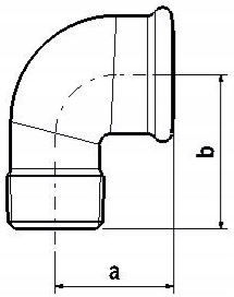 Galvanized Elbow 1/2 Inch Male Female