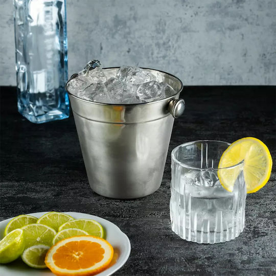 KING Hoff Metallic Silver Wine Cooler 1.5lt With Dimensions 14x13cm