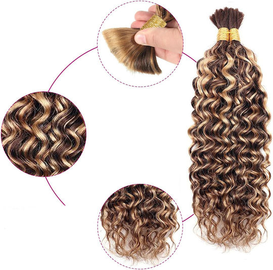 Haarverlängerung mit Menschliche Haar in Blond Farbe 60cm
