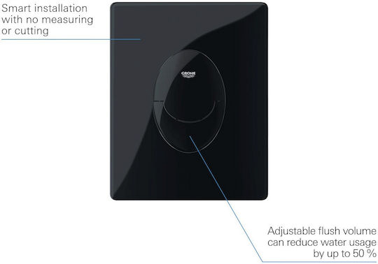 Grohe Skate Плоча за тоалетни чинии Двойно промиване Glossy Black