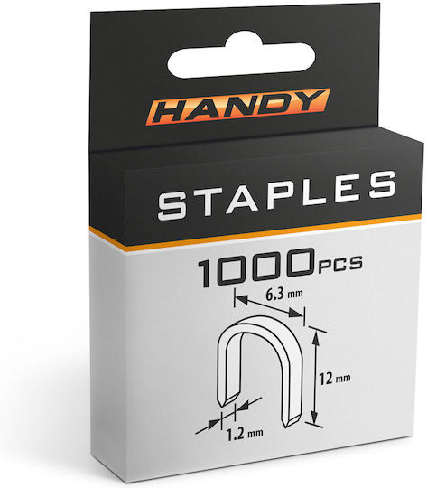 Capse Metalice Tip U Set 1000 Bucăți 1.2 X 6.3 X 12 Mm