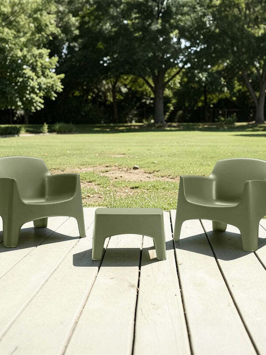 Set Cameră De Zi Pentru Exterior 3 Piese Verde Pin