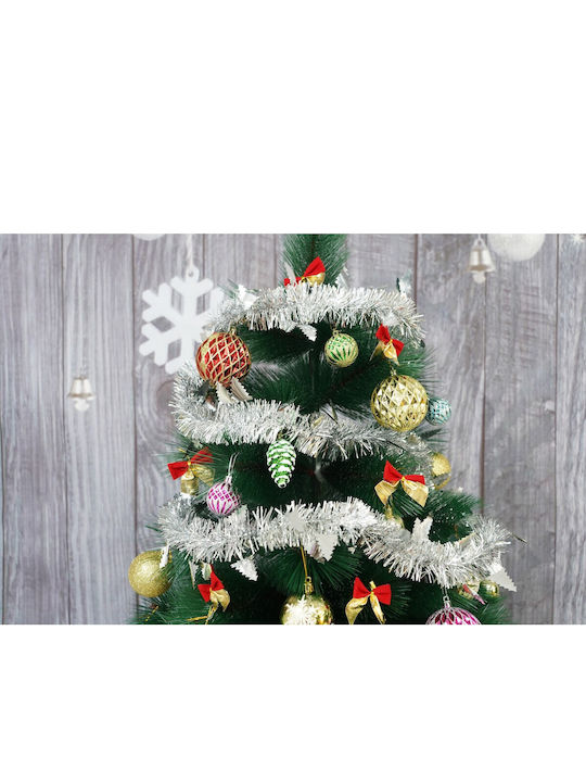 Alista Home Weihnachtsgirlande Kunststoff Silber 9x5cm