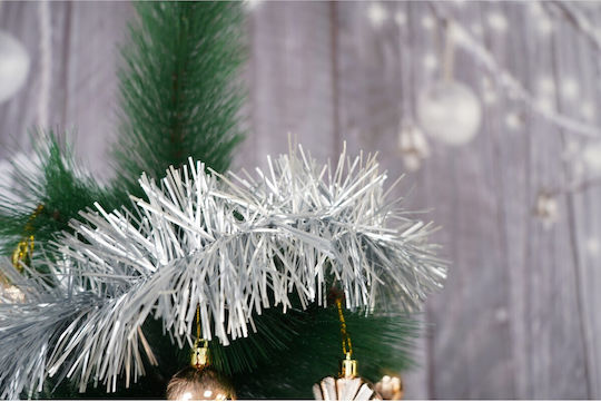 Alista Home Ghirlandă De Crăciun Din Plastic Argintie 9x200cm