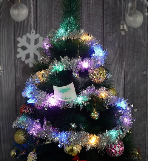 Alista Home Christmas Illuminated Plastic Silver Garland 5x200cm