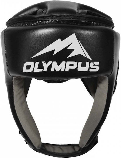 Olympus Sport Boxing Helmet Adult Open Face Synthetic Leather Black
