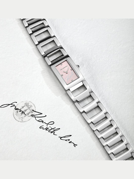 Karl Lagerfeld Womens Watch Battery with Silver Metal Bracelet