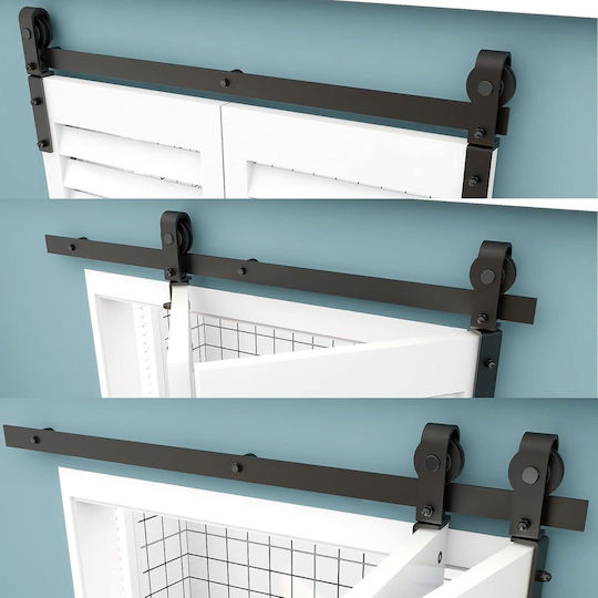 Sliding Door Mechanism 100cm Black