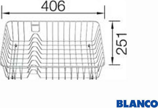 Blanco Subline Sink Strainer Inox Silver 40.6x25.1cm
