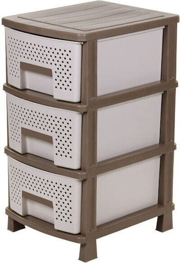 Homeplast Sertar Din Plastic Cu 3 Locuri Bej 50x40x70cm