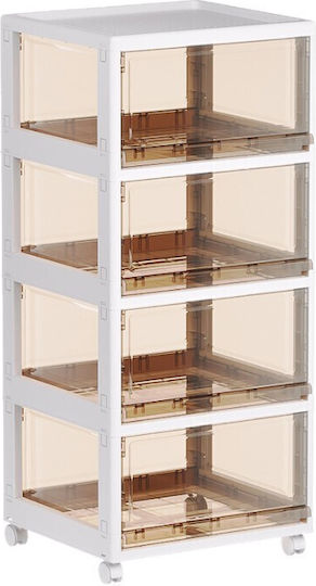 Vesta Συρταριέρα Πλαστική 4 Θέσεων Λευκή 46x42x103cm