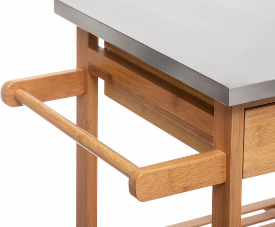 5Five Τρόλεϊ Κουζίνας Ξύλινο 8 Θέσεων Καφέ 76x37x86cm