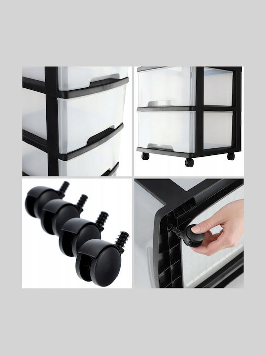 Curver Kitchen Rack Plastic 4 Tiers Black 37x39x80.5cm