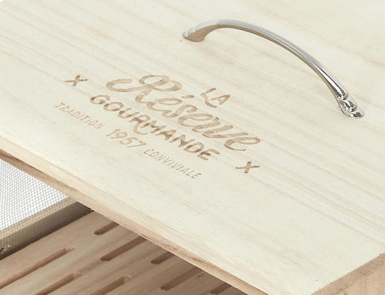 The Home Deco Factory Suport De Masă Din Lemn Pentru Dulap De Depozitare A Alimentelor Cu 3 Rafturi Din Lemn 28x24x39cm Bej